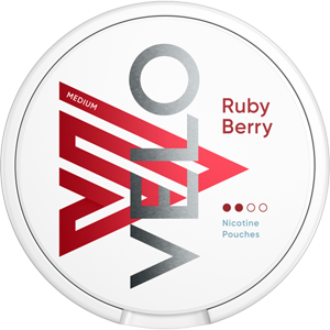Velo oral nicotine pouches ruby berry